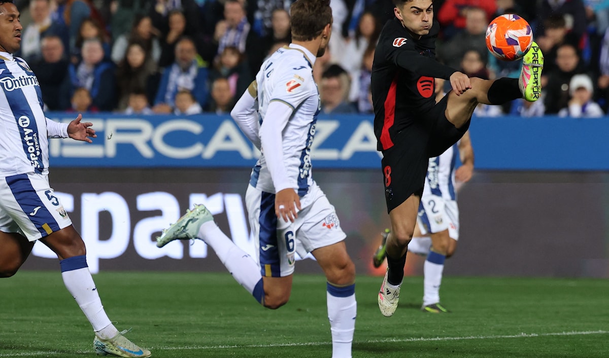 حقق برشلونة فوزاً صعباً على مضيفه ليغانيس وصيف القاع 1-0.