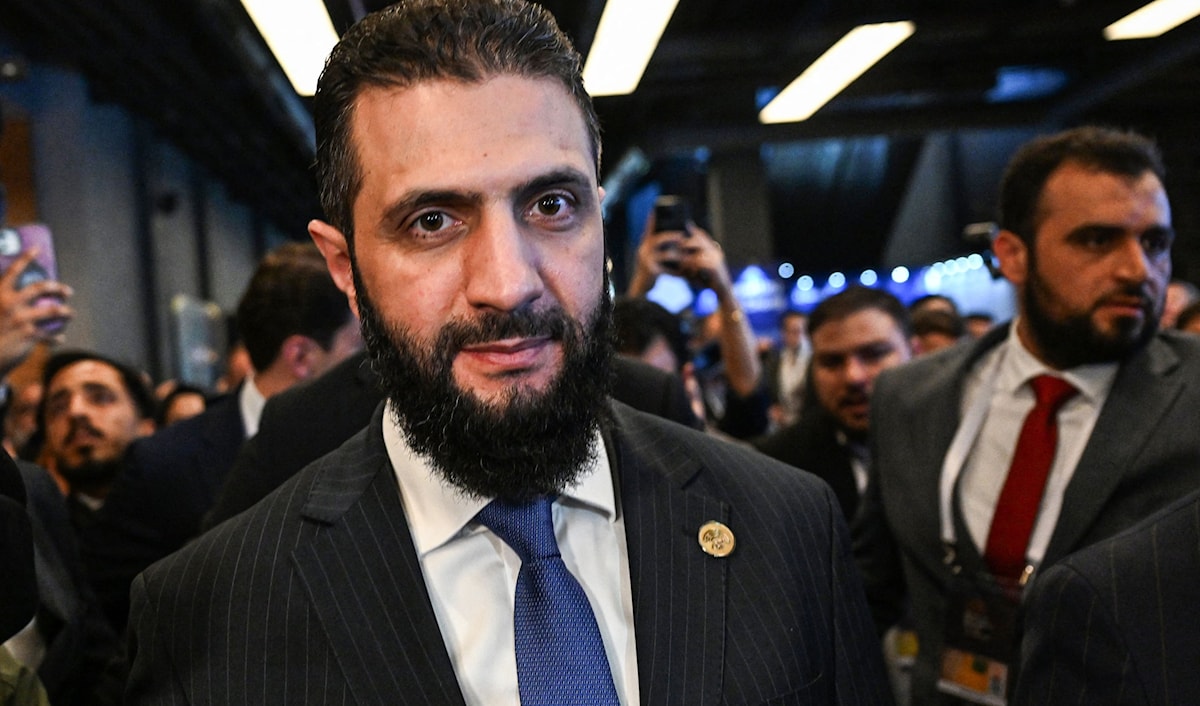 أبدت الرسالة قلقاً واضحاً بشأن الشرع الذي لديه شبهات ارتباطات سابقة مع جماعات متطرفة