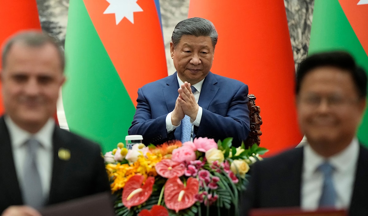 اعتبر شي أن  الرسوم الجمركية والحروب التجارية تقوّض الحقوق المشروعة ومصالح جميع البلدان (أ ف ب)