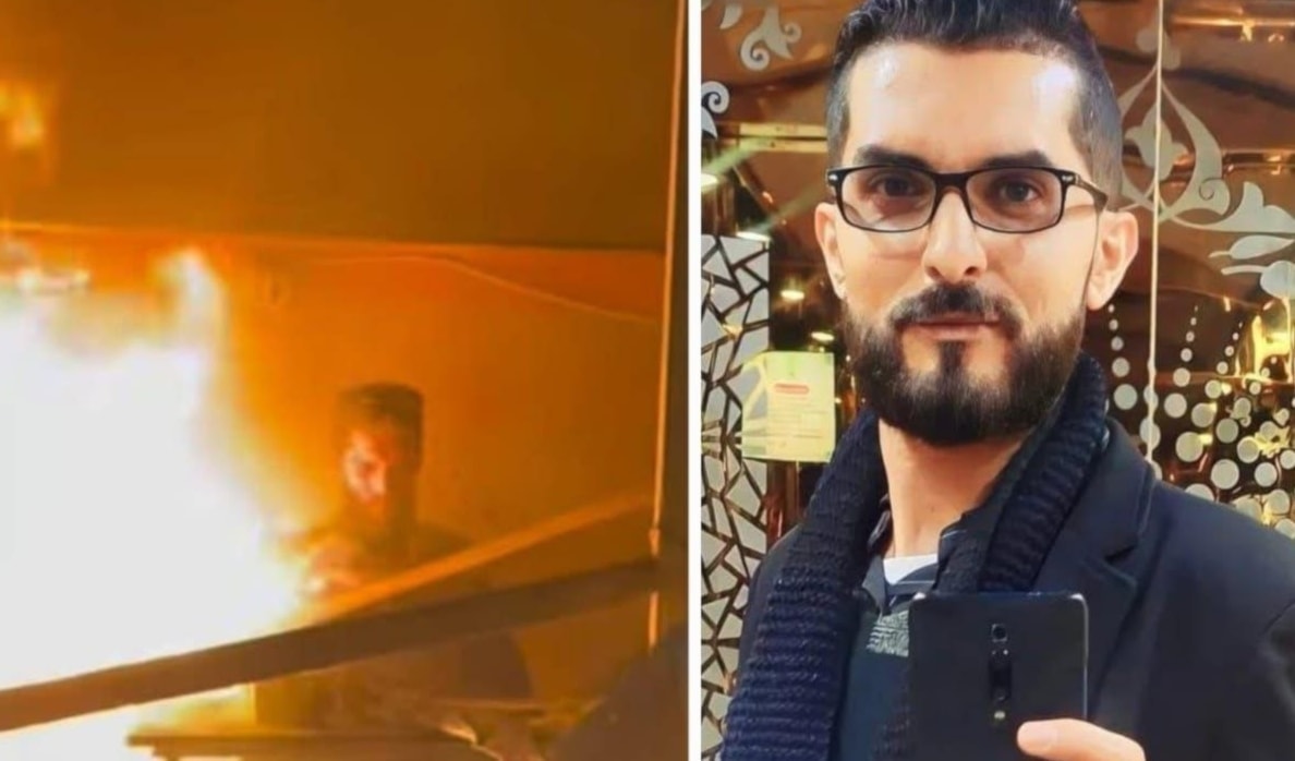 ضج الفضاء الافتراضي بصورة الصحافي أحمد منصور الذي إلتهمته النيران