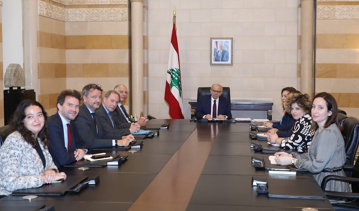 سلام مجتمعاً إلى المستشار الاقتصادي للمبعوث الخاص للرئيس الفرنسي إلى لبنان والوفد المرافق (رئاسة الوزراء)