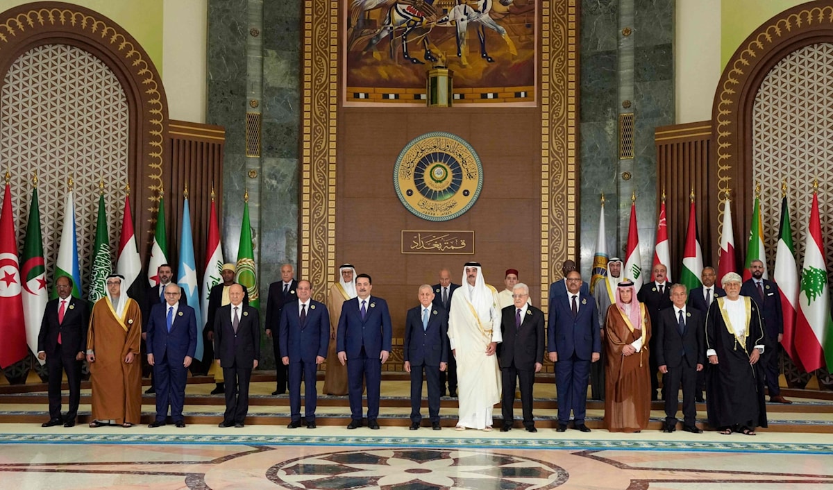 دان البيان الختامي لقمة بغداد الاعتداءات الإسرائيلية على سوريا (أ ف ب)