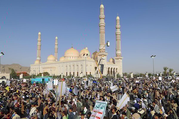 التضامن مع فلسطين يتصاعد في مناطق سيطرة صنعاء (أ ف ب)