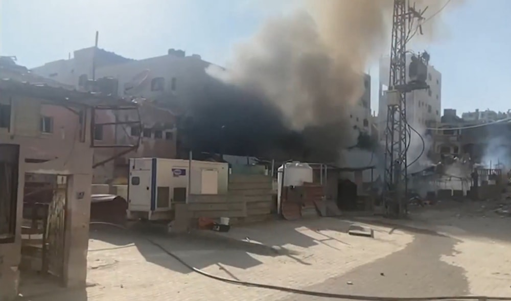 حريق مستشفى العودة (من الويب)