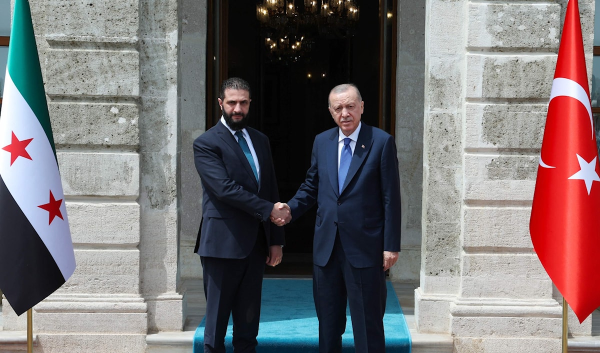 شدد إردوغان على أهمية الحفاظ على وحدة الأراضي السورية (أ ف ب)
