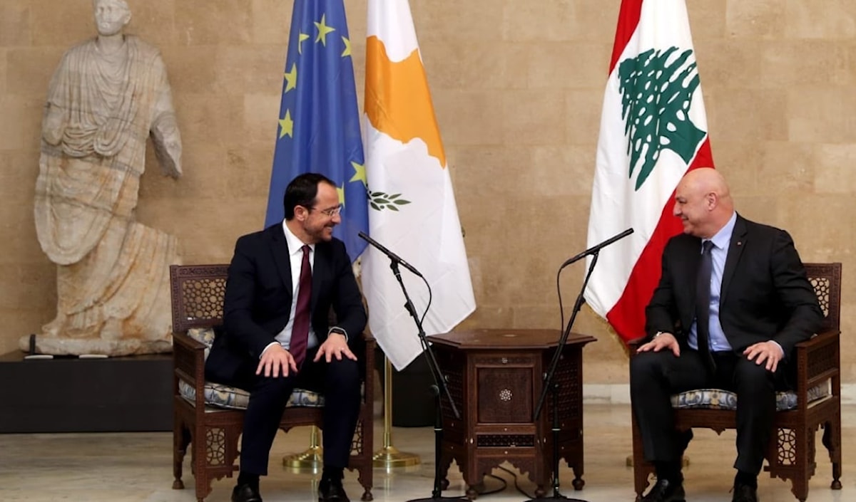 الرئيسان اللبناني جوزيف عون والقبرصي نيكوس كريستودوليديس (رئاسة الجمهورية)