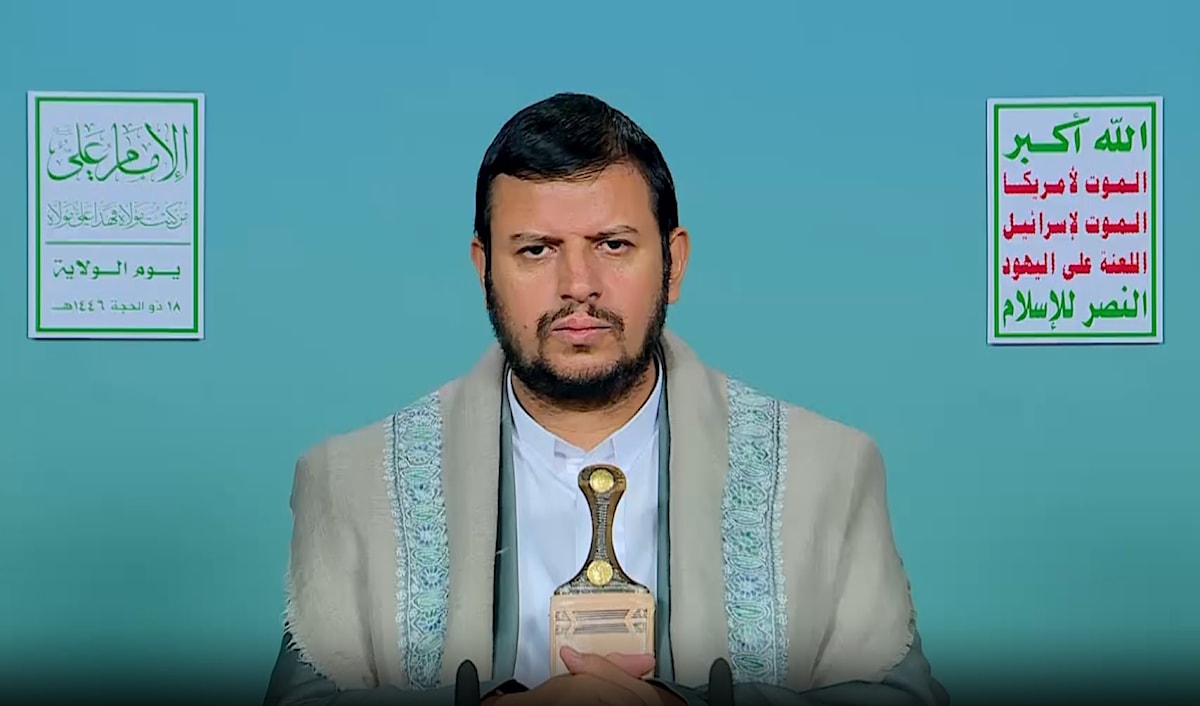 أكد قائد حركة «أنصار الله» في اليمن دعمه للرد الإيراني على العدوان الإسرائيلي الذي طال أراضيها (الإعلام الحربي اليمني)