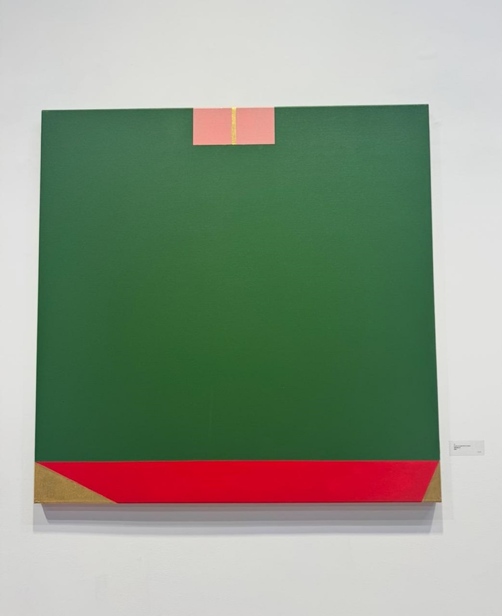 &laquo;تاء&raquo;(أكريليك وورق الذهب على كانفاس ـــ  100 &times; 100 سم ـــ 2024)