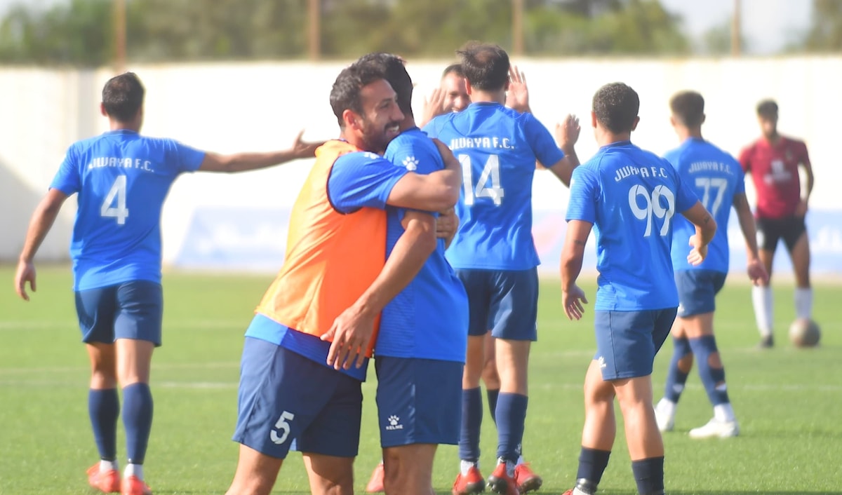 صعد جويا للمرة الأولى في تاريخه إلى دوري الأضواء بقيادة المدرب حسين صفوان (طلال سلمان)