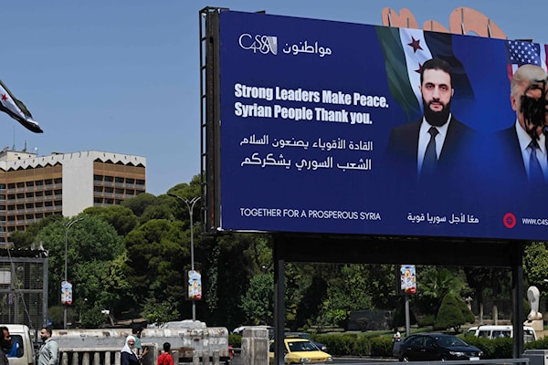 يتعمّد الشرع والشيباني تغييب الحديث عن الجولان في المواقف العلنية والخاصة (أ ف ب)