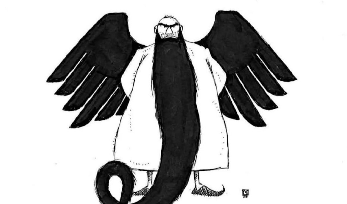 الرسم الذي اشعل الحملة ضد الفنان السوري المعروف