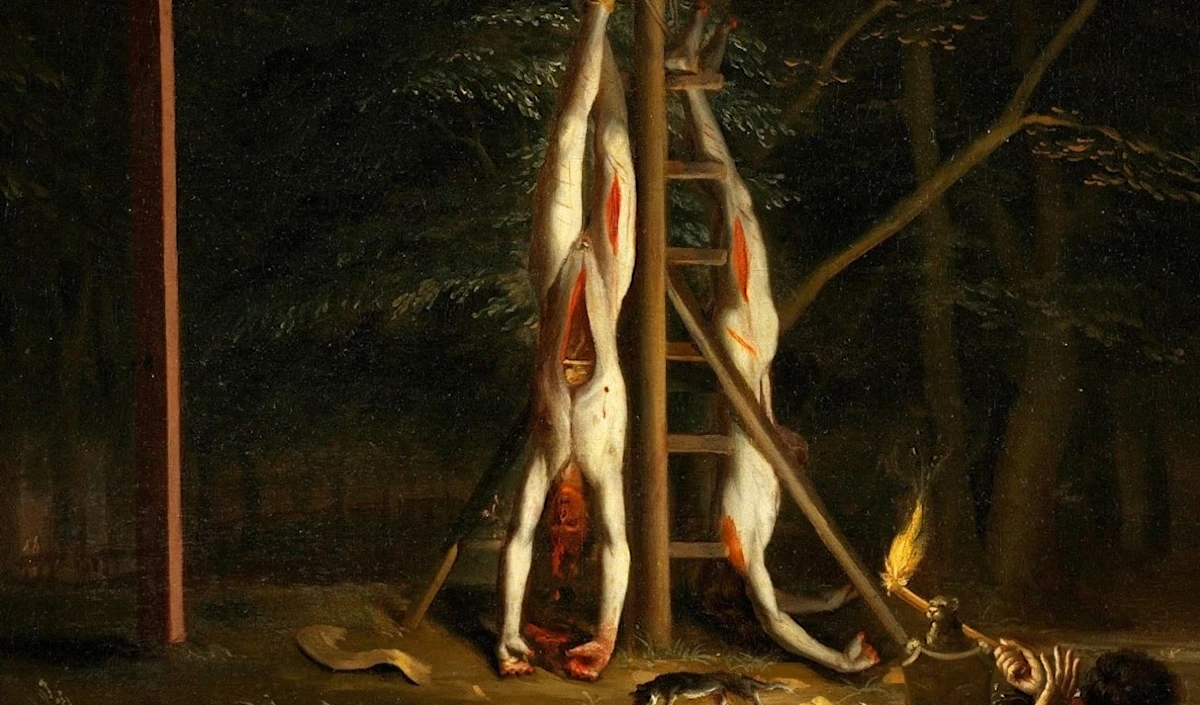 «جثث الأخوين دي فيت»، للرسام الهولندي يان دي باين، 1672