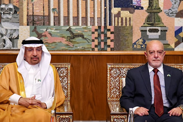 وصل الفالح إلى سوريا على رأس وفد يضم أكثر من 150 ممثلاً للقطاعين الحكومي والخاص (أ ف ب)