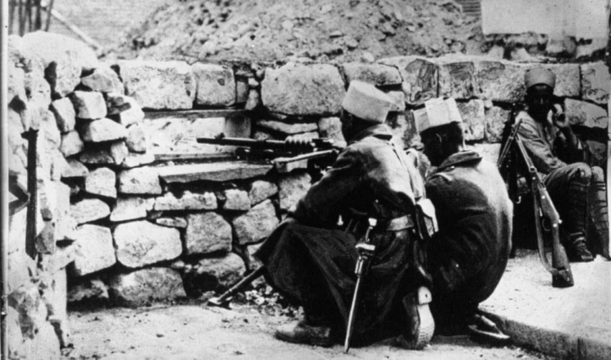 جنودة فرنسيون في دمشق عام 1925