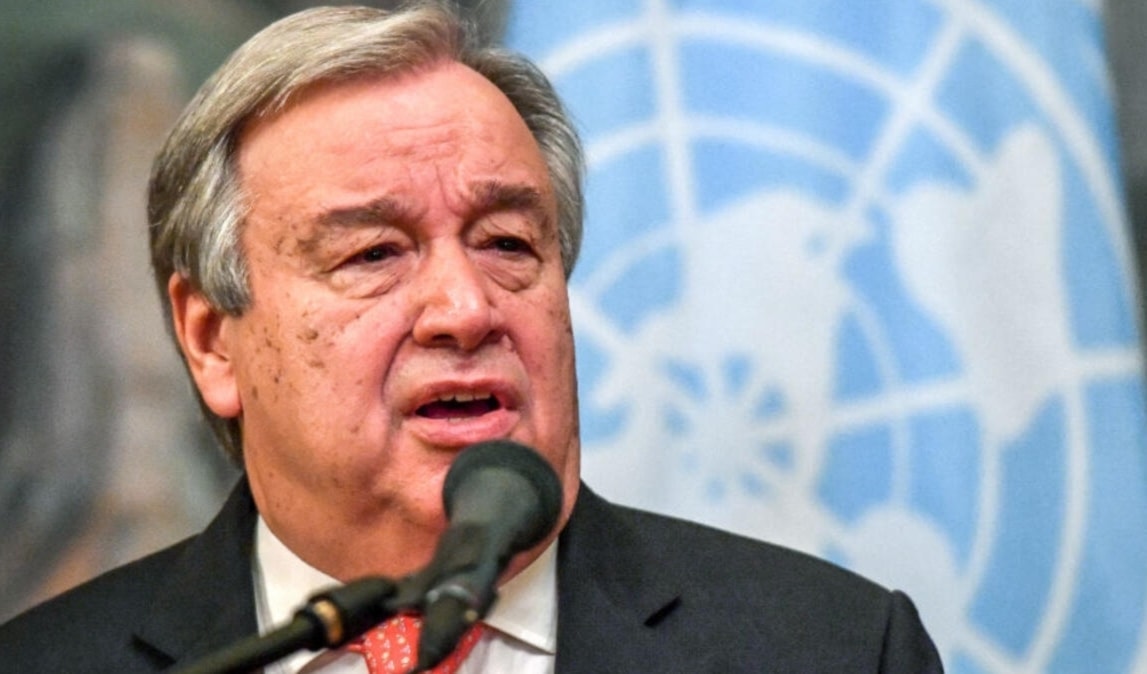 أعلن غوتيريش أنّ ما يحدث في غزة أزمة أخلاقية تتحدى الضمير العالمي (أ ف ب)