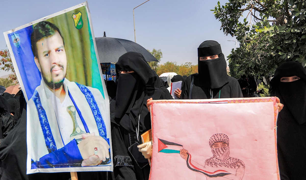 الحوثي ينتقد بعض الأنظمة العربية لتعاونها مع إسرائيل (أ ف ب)