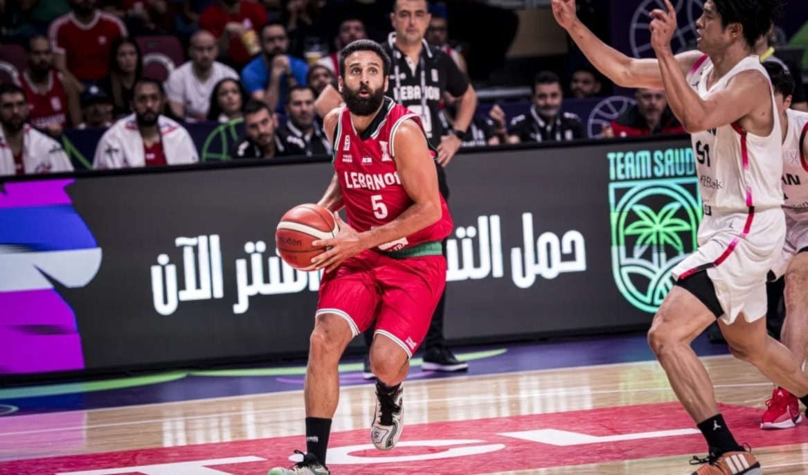 أكمل لبنان عقد الدور ربع النهائي بعد فوزه على اليابان (97-73) في ملحق دور الثمانية.