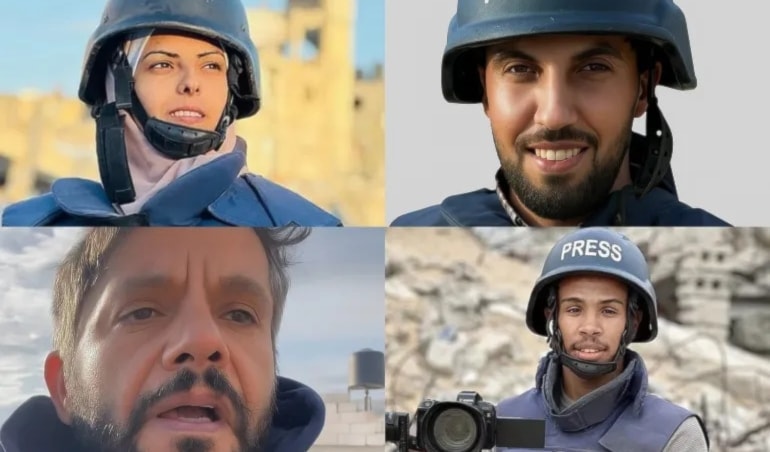 استشهد 4 صحفيين في حصيلة أولية للغارة الإسرائيلية.