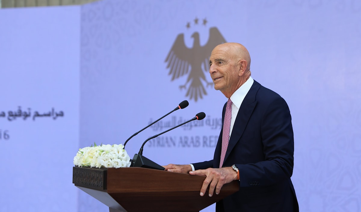 كان برّاك قد أعلن دعم بلاده لإقامة نموذج مماثل للنظام الاقتصادي الذي كان قائماً في إدلب (سانا)