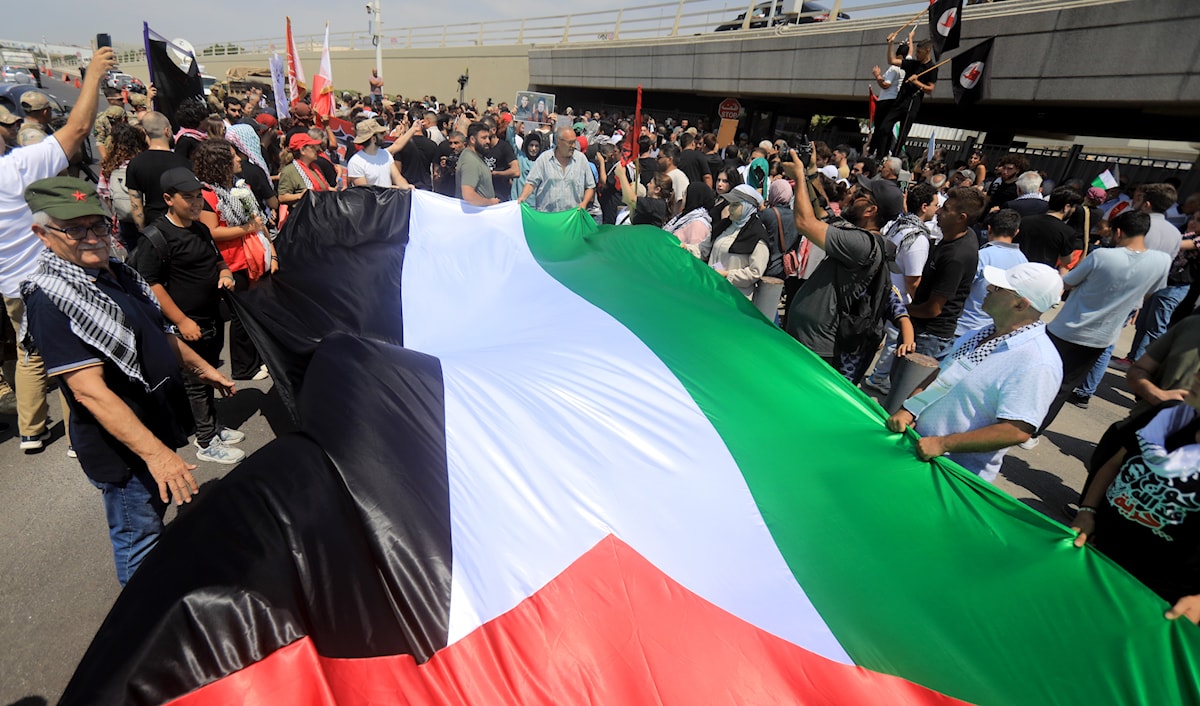 حيا المجتمعون صمود الشعب الفلسطيني في مواجهة حرب الإبادة والتطهير العرقي (هيثم الموسوي)