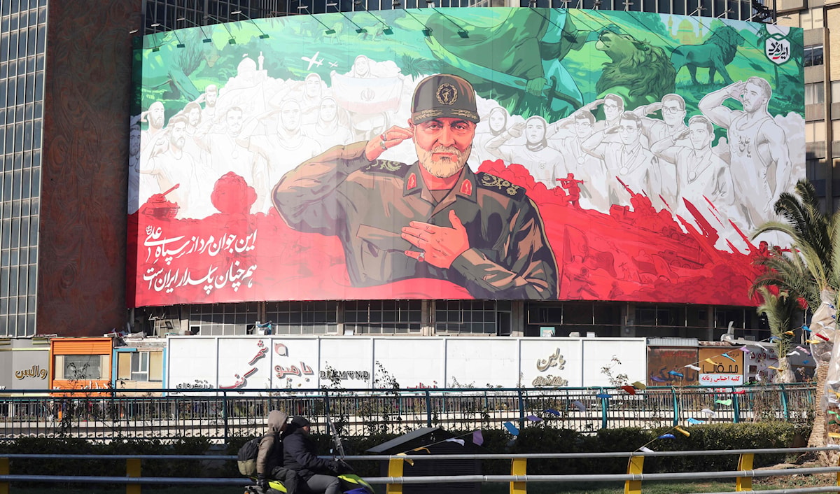 اتهم الحرس الثوري ترامب بأنه سلح إرهابيين لتنفيذ أعمال شغب في إيران (أ ف ب)