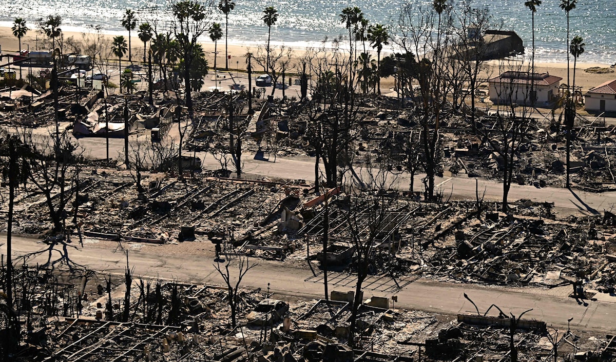 «ميونيخ ري»: حرائق لوس أنجليس في كانون الثاني كانت الكارثة الأكثر تكلفة في العام. (أ ف ب)