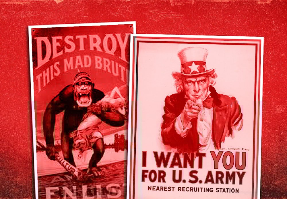 كان للملصقات الدعائية دور نفسي بالغ التأثير 