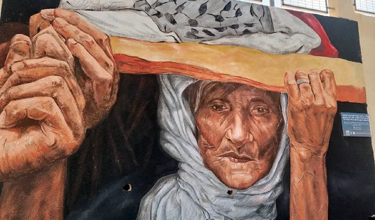 جدارية أم الشهيد في رام الله (بعدسة محمد غفري، 2022)