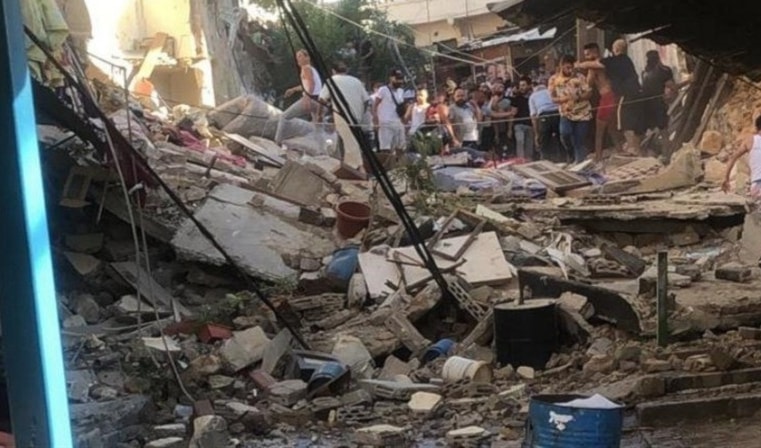 انهيار مبنى سكني في طرابلس (الوكالة الوطنية للإعلام)