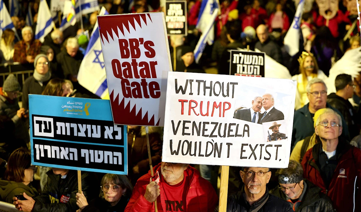 تظاهرة مناهضة لنتنياهو في تل ابيب (أ ف ب)