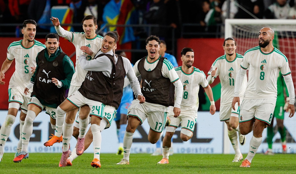 فازَ منتخب الجزائر على جمهورية الكونغو الديموقراطية 1-0 بعد التمديد.