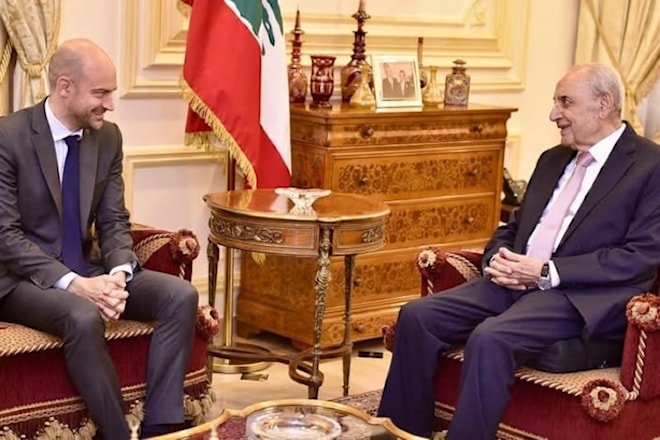 بري مجتمعاً إلى بارو في عين التينة (رئاسة مجلس النواب)
