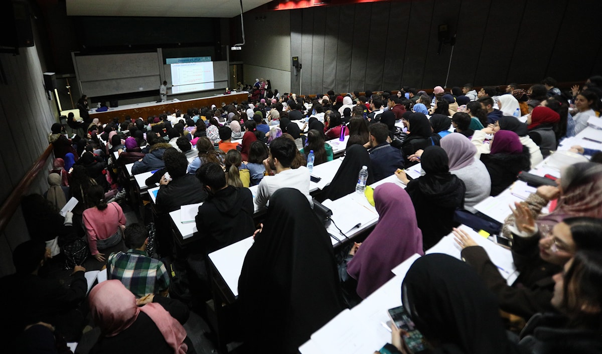 قاعة دراسية في كلية العلوم في الجامعة اللبنانية (مروان بو حيدر)