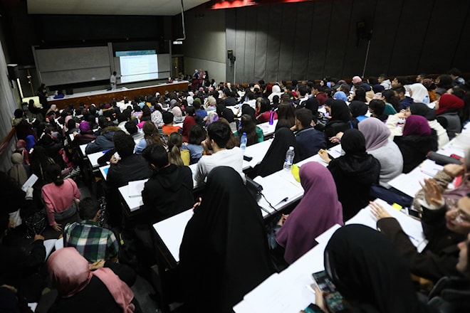قاعة دراسية في كلية العلوم في الجامعة اللبنانية (مروان بو حيدر)