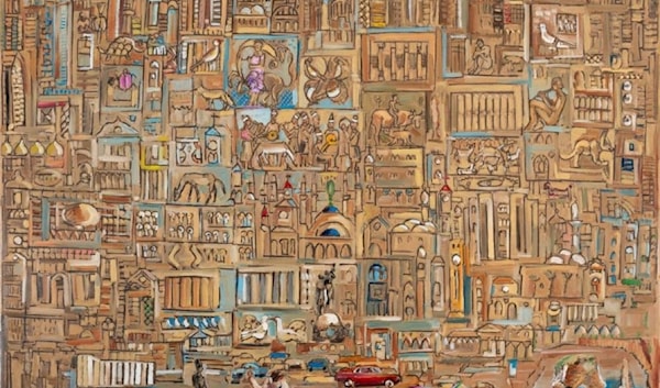 «بيروت I ». زيت على قماش · 90 × 120 سم. بإذن من غاليري «جانين ربيز»