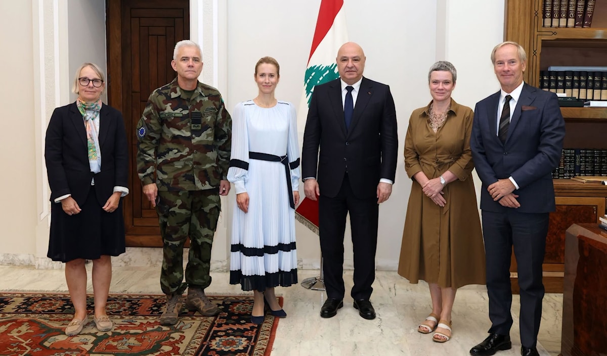 رئيس الجمهورية مع الممثلة العليا للاتحاد الأوروبي للشؤون الخارجية والسياسة الأمنية كايا كالاس (رئاسة الجمهورية)