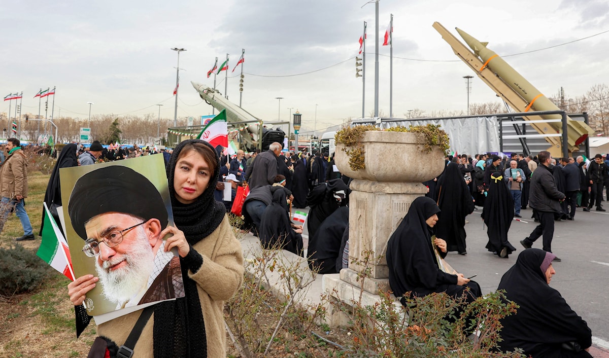 أكثر من 26 مليون إيراني شاركوا في مسيرات ذكرى الثورة (أ ف ب)