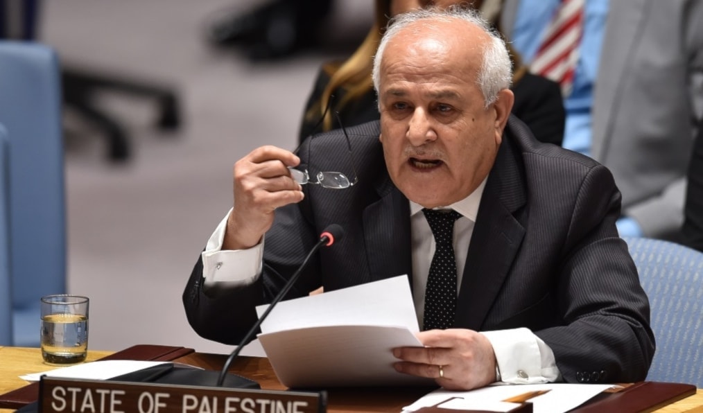 المندوب الدائم لدولة فلسطين رياض منصور (من الويب)