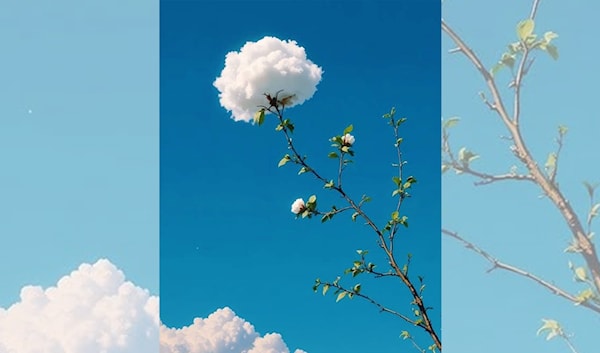 غيمةٌ في وردةٍ (عن موقع Universal arts & Wallpapers)