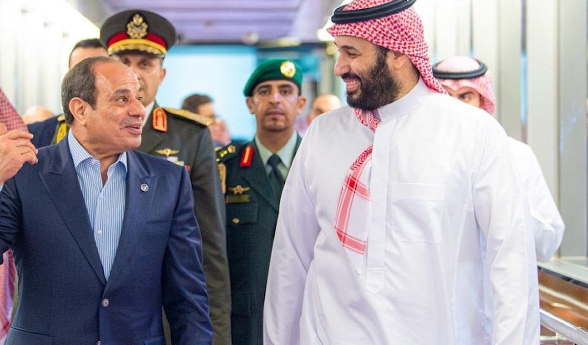 ولي العهد السعودي يلتقي الرئيس المصري (واس)