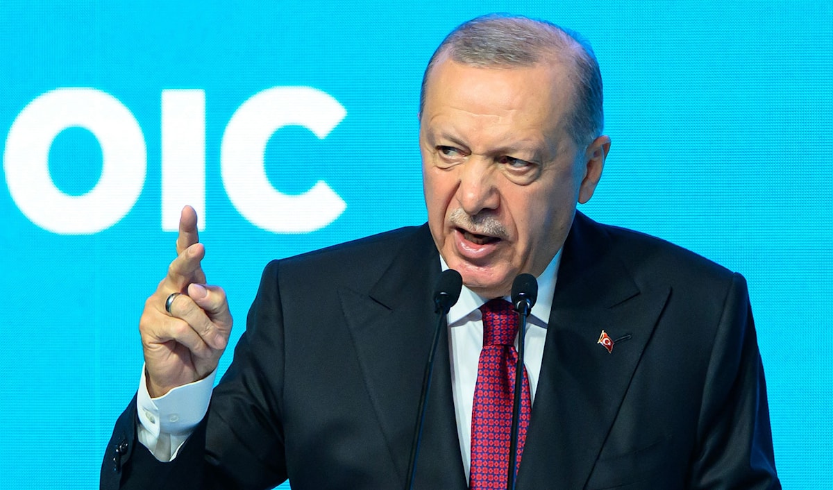 حذر أردوغان من فخ «شبكة المجازر الصهيونية» الرامية إلى ضرب الدول ببعضها (أ ف ب)