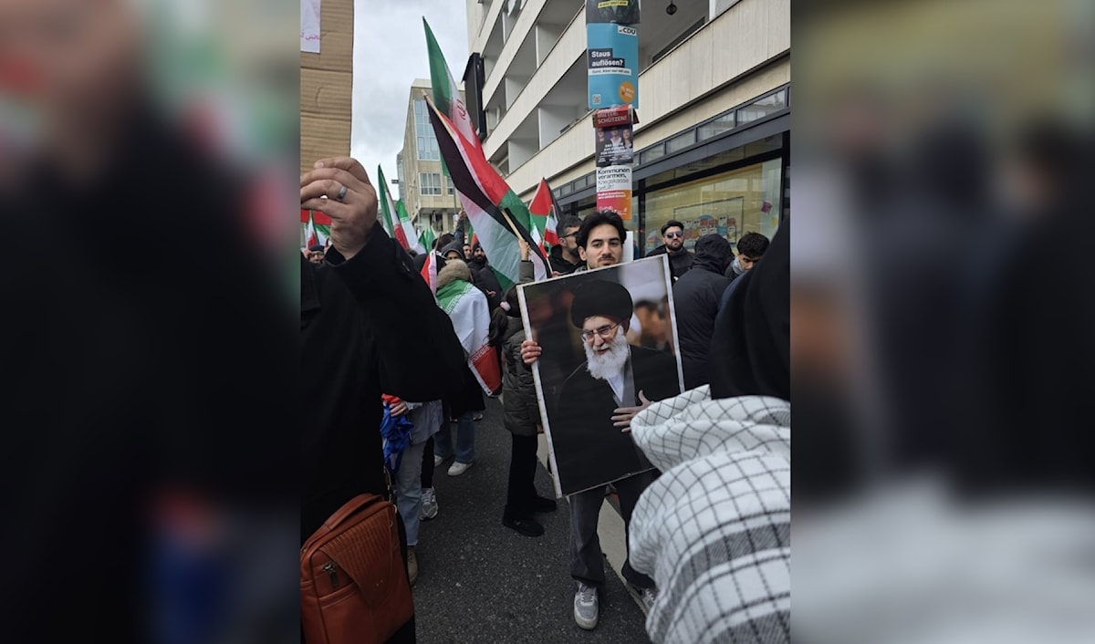 تظاهرة في فرانكفورت دعماً لإيران (من الويب)