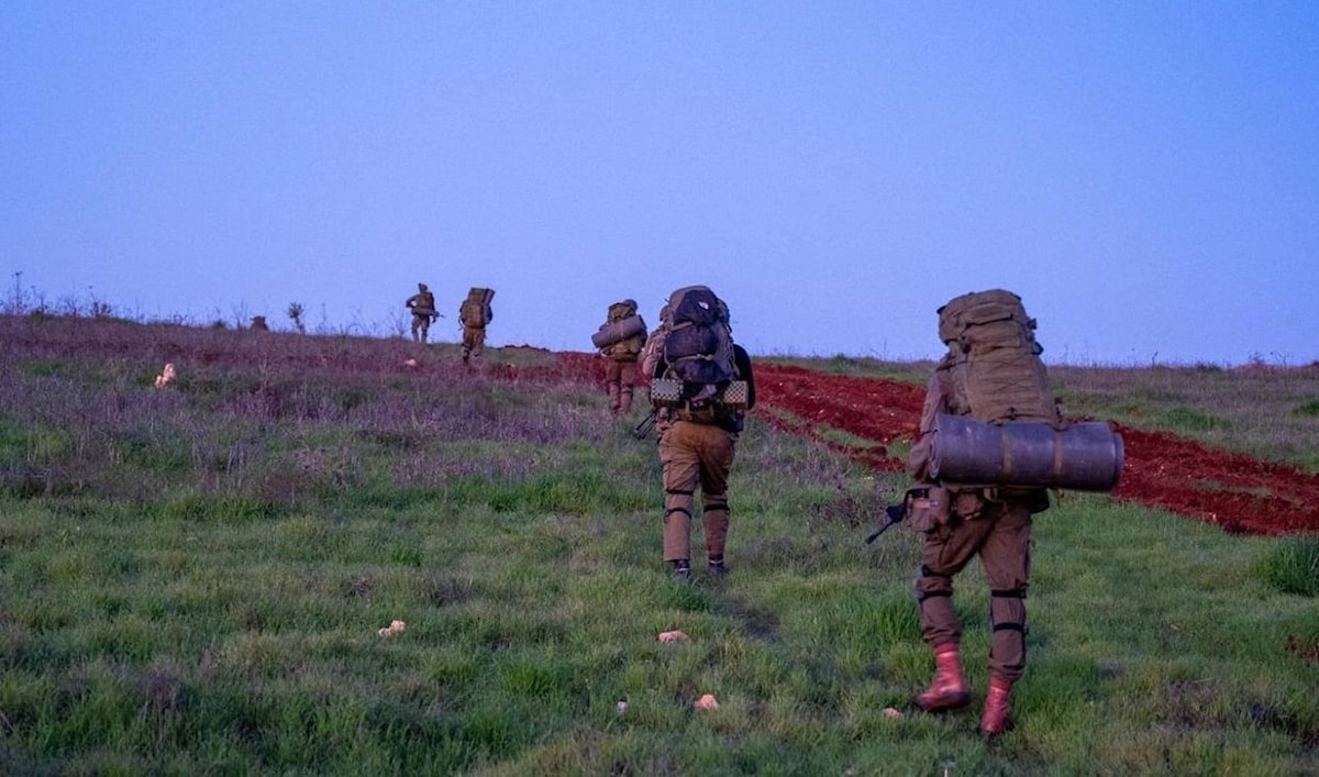 صورة يقول جيش العدو الإسرائيلي إنها لقوة متوغلة في جنوب لبنان (من الويب)