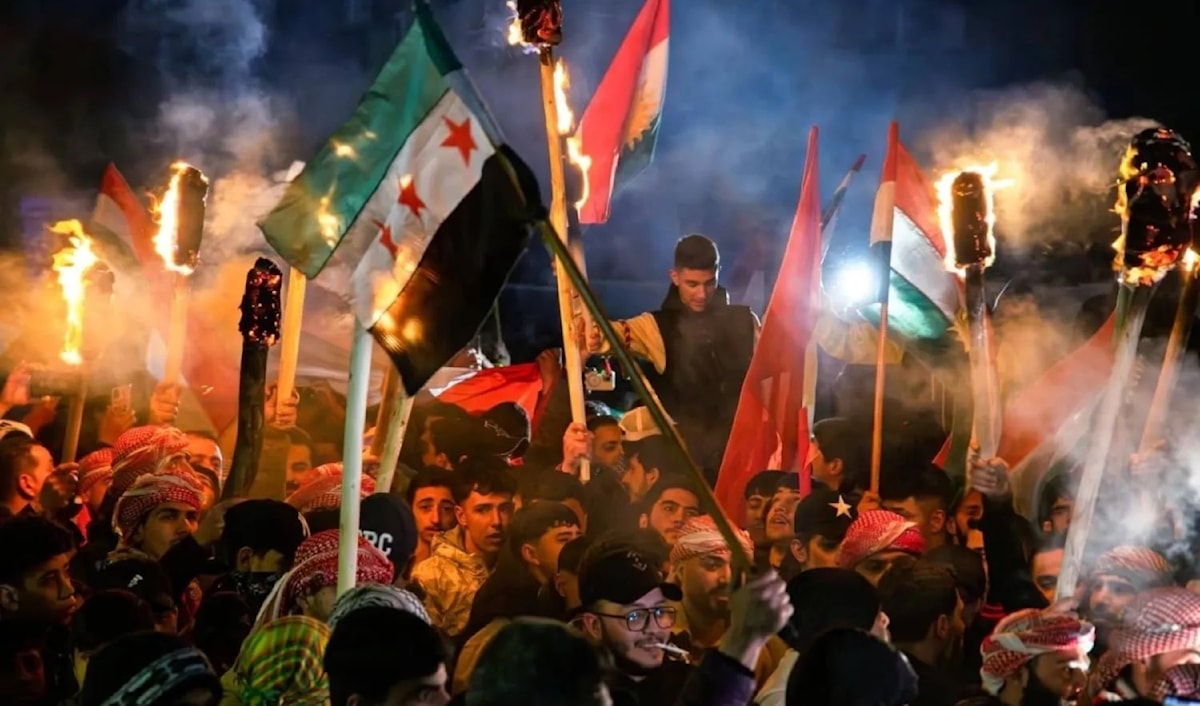 من احتفالات النوروز وسط دمشق العام الماضي (من الويب)