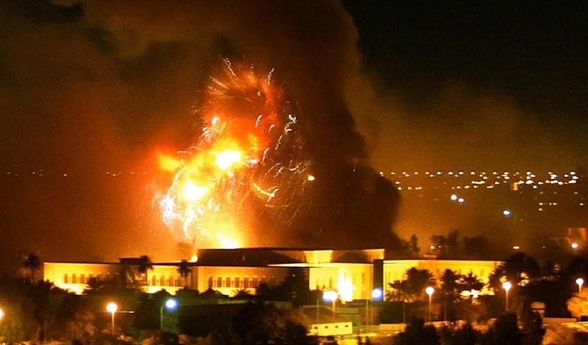 قصف إيراني على أهداف كردية إيرانية في شمال العراق (من الويب)