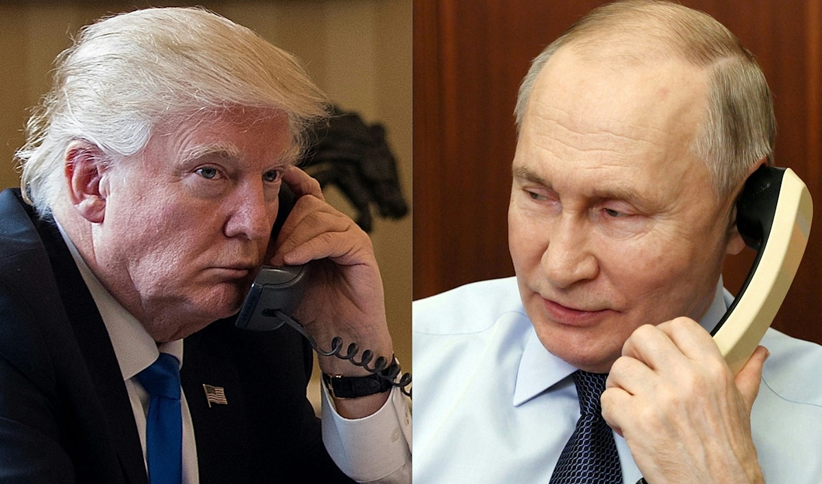 المحادثة بين بوتين وترامب «كانت عملية وصريحة وبنّاءة» (أ ف ب)