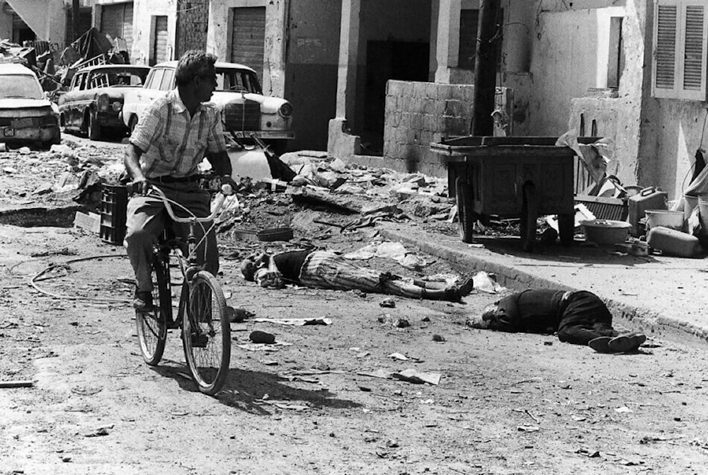 مجزرة صبرا وشاتيلا في 18 سبتمبر 1982(أسوشيتد برس)