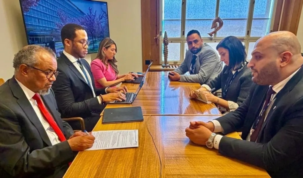 ناصر الدين يلتقي المدير العام لمنظمة الصحة العالمية (من الويب)