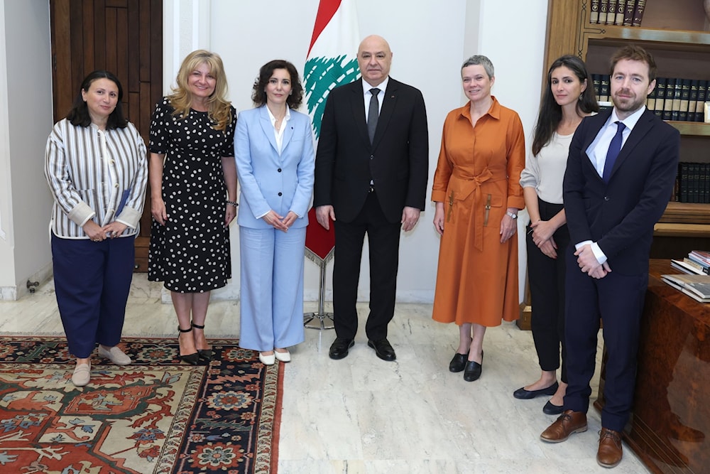 عون خلال استقباله المفوضة الأوروبية لشؤون المساواة والجاهزية وإدارة الأزمات (رئاسة الجمهورية)