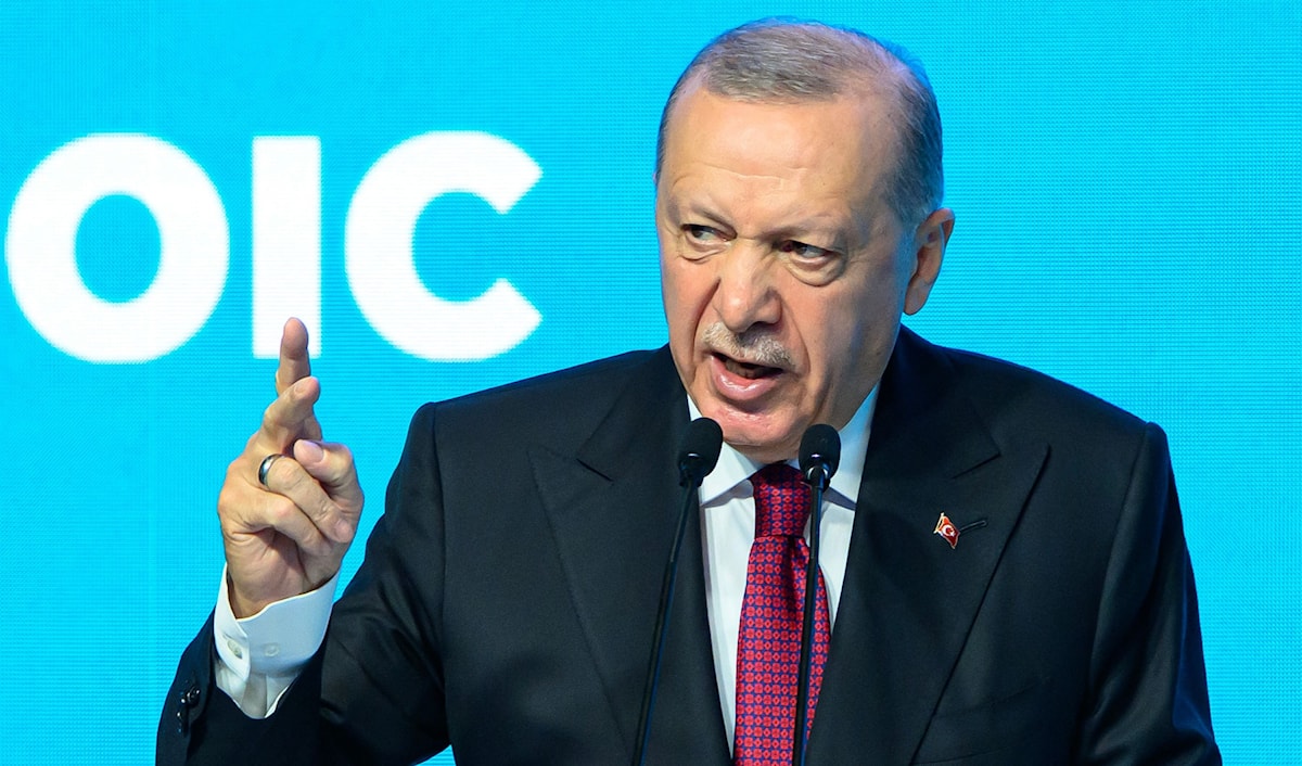 قال أردوغان إن الهجمات الإسرائيلية على سوريا ولبنان وصلت إلى مرحلة تمثل تهديداً لتركيا (أ ف ب)